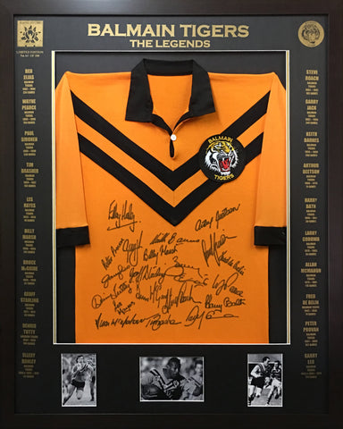  Signed - Balmain Tigers Legends - Rugby League - Blazed In Glory - 1